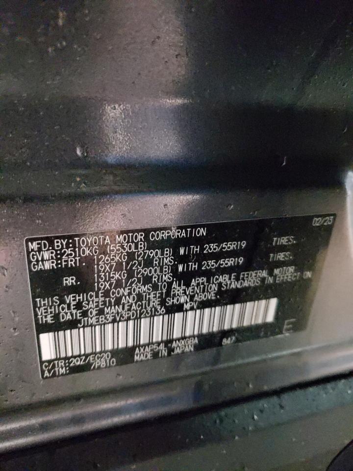 2023 TOYOTA RAV4 PRIME XSE VIN:JTMEB3FV3PD123136