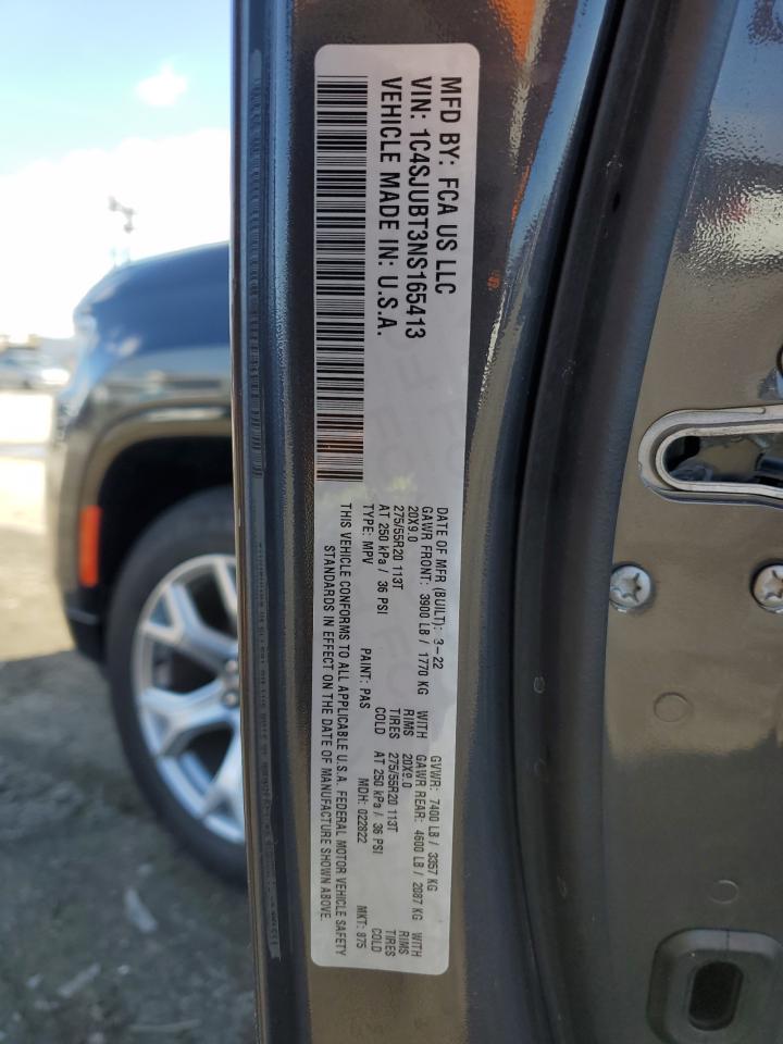 2022 JEEP WAGONEER SERIES II VIN:1C4SJUBT3NS165413