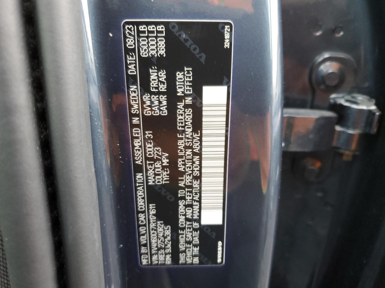 2024 VOLVO XC90 ULTIMATE VIN:YV4H60CF7R1171611