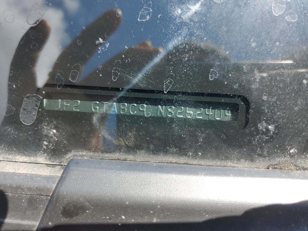 2022 SUBARU CROSSTREK VIN:JF2GTABC9N8262404