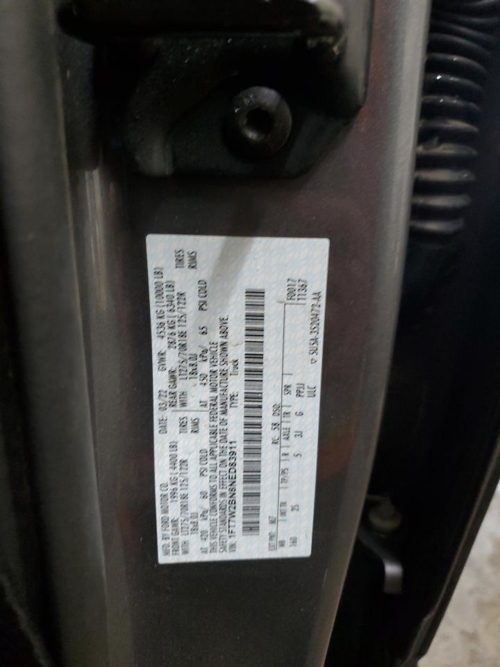 2022 FORD F250 SUPER DUTY VIN:1FT7W2BN8NED83911
