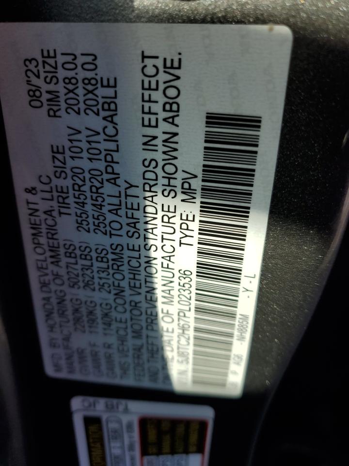 2023 ACURA RDX A-SPEC VIN:5J8TC2H67PL023536