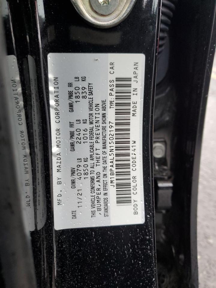 2022 MAZDA 3 VIN:JM1BPAAL5N1502197