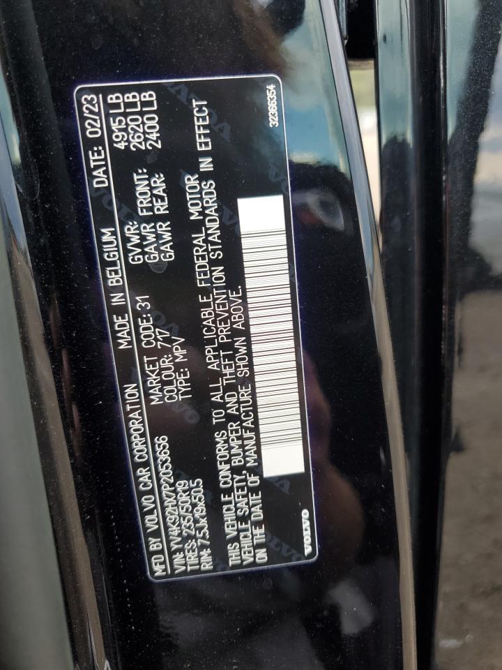 2023 VOLVO XC40 ULTIMATE VIN:YV4K92HX7P2053656