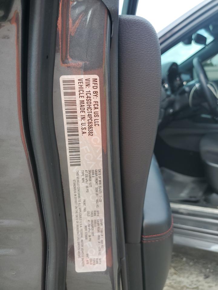 2023 DODGE DURANGO R/T VIN:1C4SDHCT4PC636382