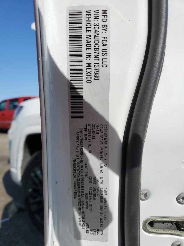 2022 JEEP COMPASS LIMITED VIN:3C4NJDCB7NT157980