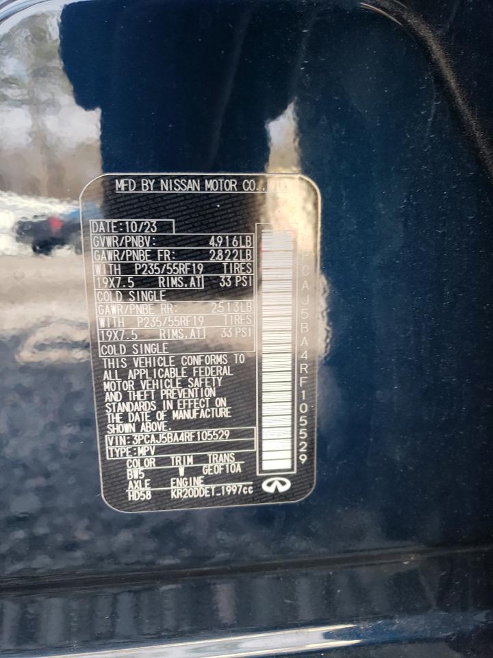 2024 INFINITI QX50 LUXE VIN:3PCAJ5BA4RF105529