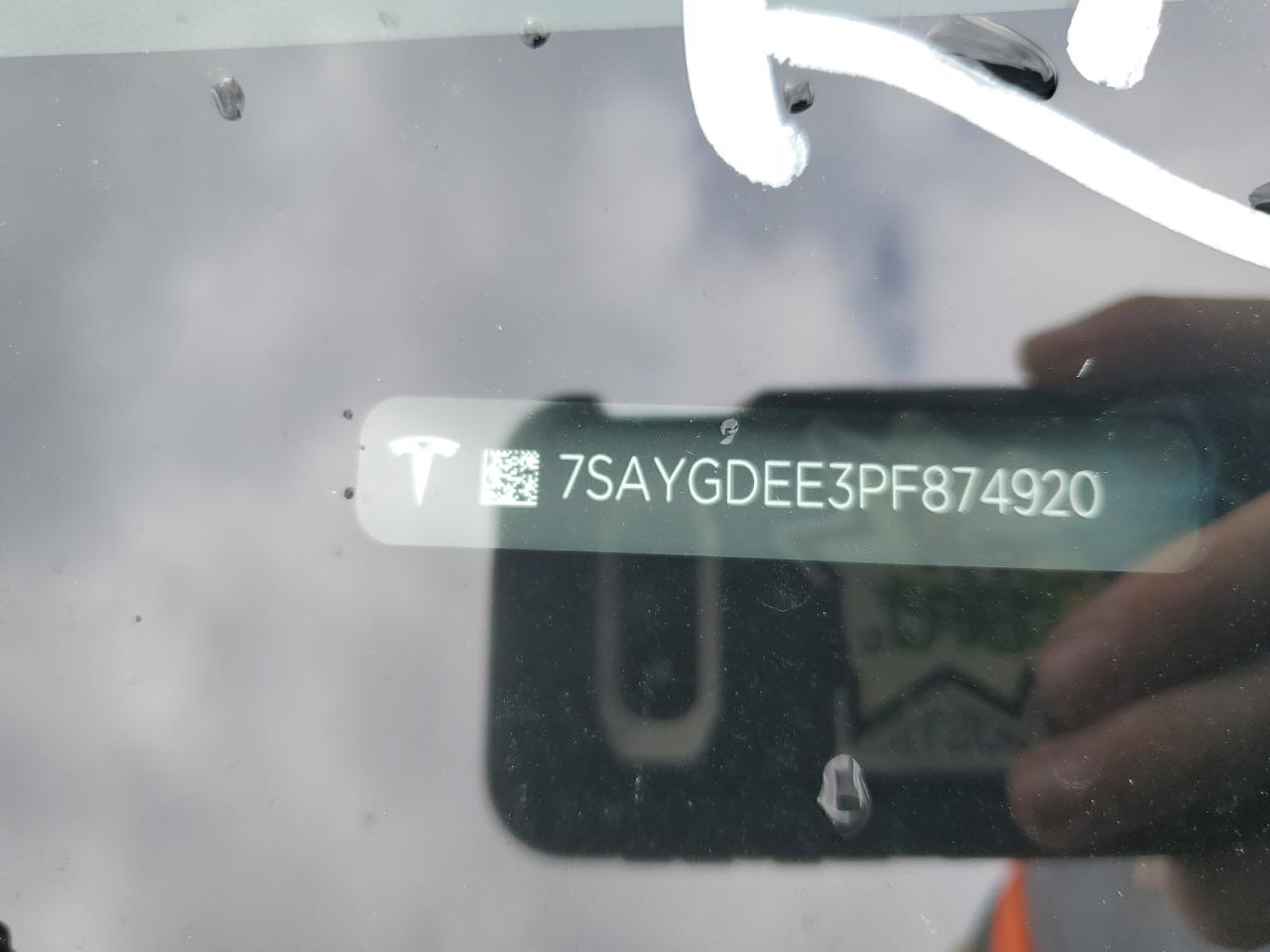 2023 TESLA MODEL Y VIN:7SAYGDEE3PF874920