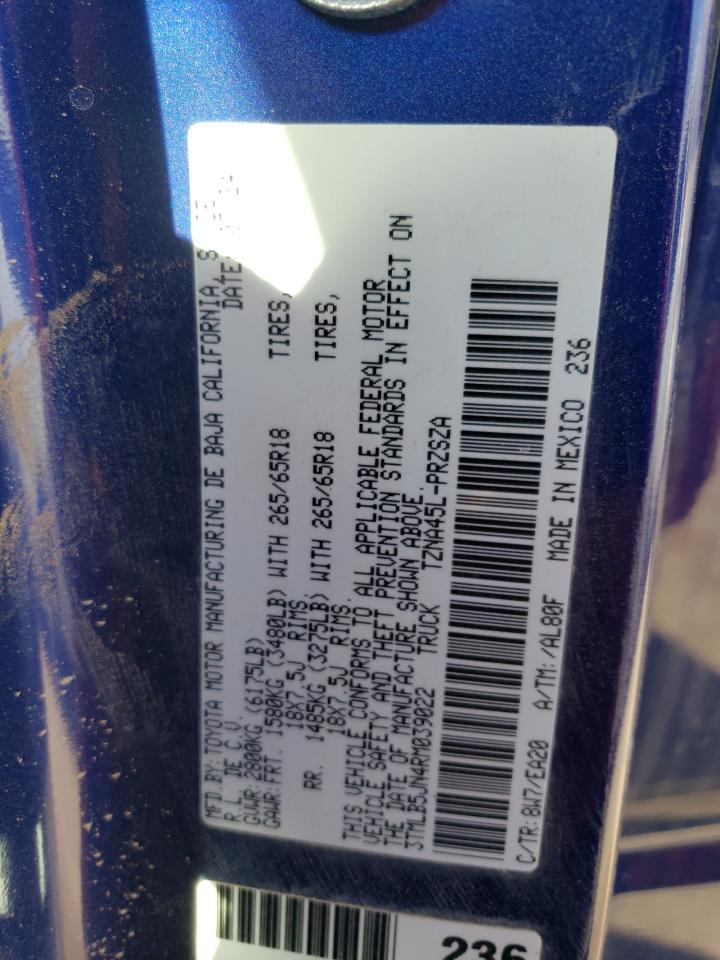 2024 TOYOTA TACOMA DOUBLE CAB VIN:3TMLB5JN4RM039022