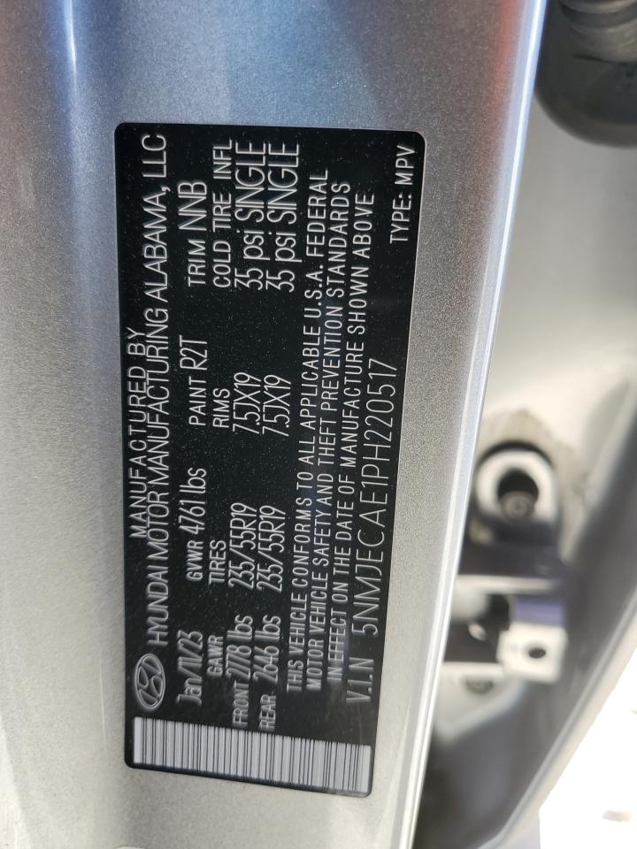 2023 HYUNDAI TUCSON LIMITED VIN:5NMJECAE1PH220517
