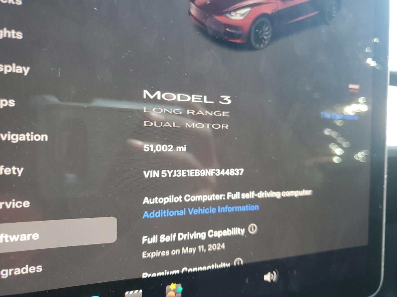 2022 TESLA MODEL 3 VIN:5YJ3E1EB9NF344837