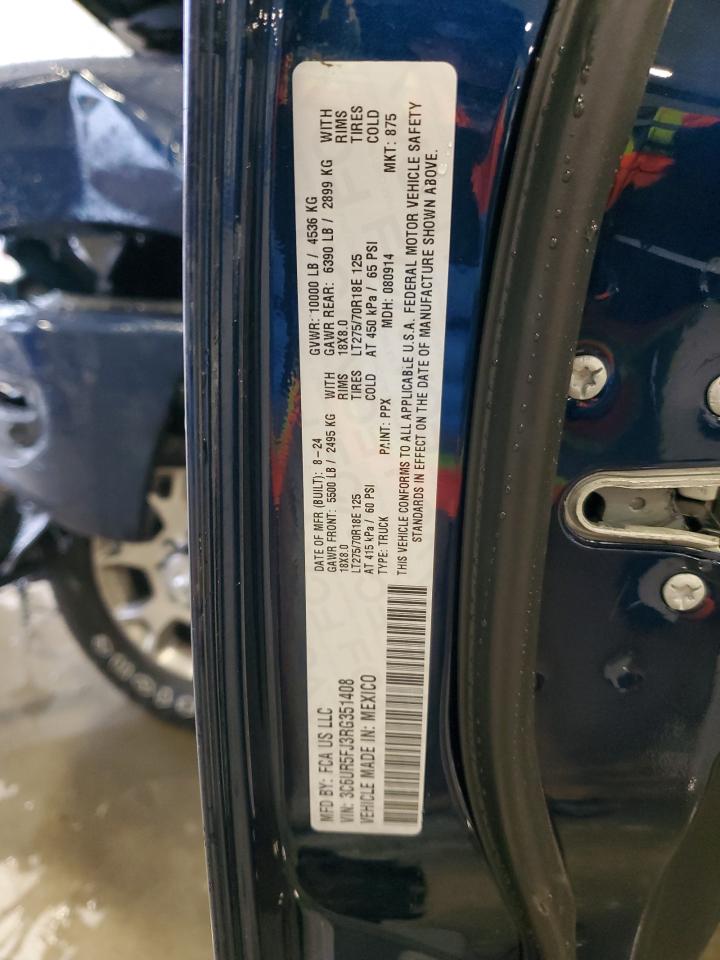 2024 RAM 2500 LARAMIE VIN:3C6UR5FJ3RG351408