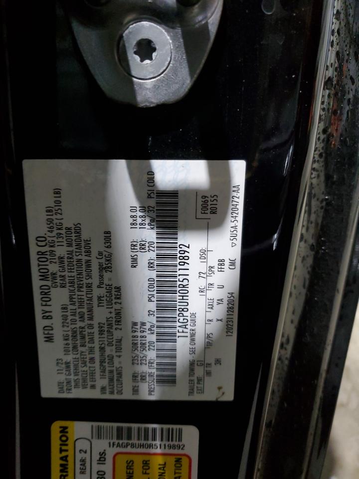 2024 FORD MUSTANG VIN:1FAGP8UH0R5119892