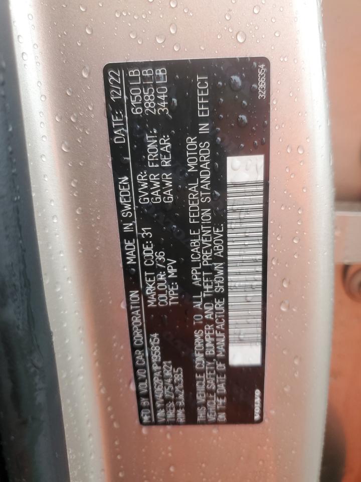 2023 VOLVO XC90 ULTIMATE VIN:YV4062PA1P1958154