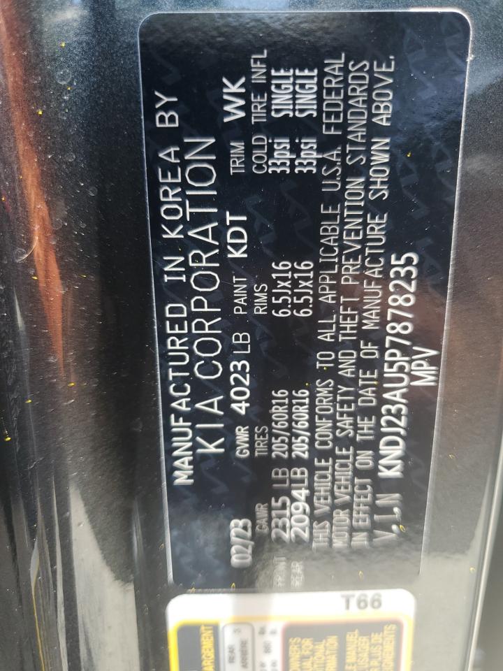 2023 KIA SOUL LX VIN:KNDJ23AU5P7878235
