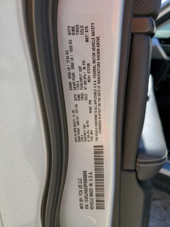 2023 JEEP GRAND CHEROKEE LAREDO VIN:1C4RJHAG0P8909849