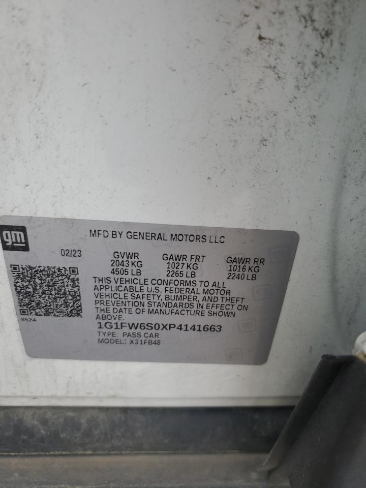 2023 CHEVROLET BOLT EV 1LT VIN:1G1FW6S0XP4141663