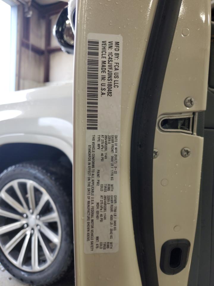 2022 JEEP GRAND WAGONEER SERIES II VIN:1C4SJVFJ0NS180482