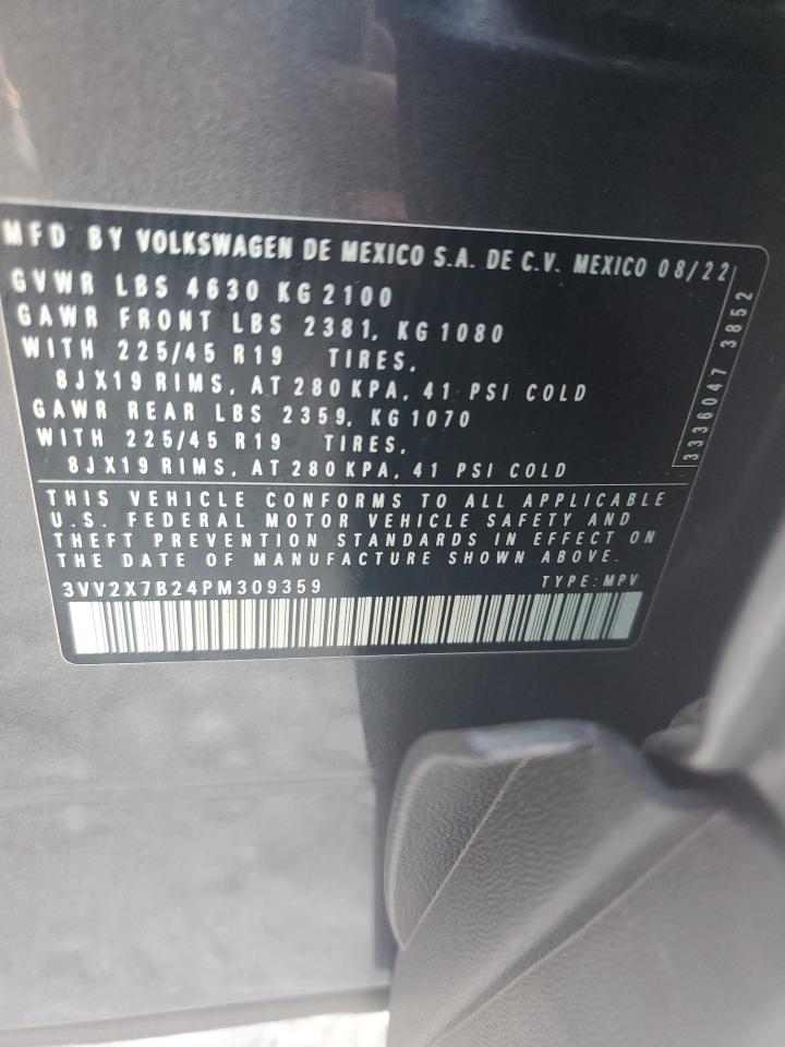 2023 VOLKSWAGEN TAOS SEL VIN:3VV2X7B24PM309359