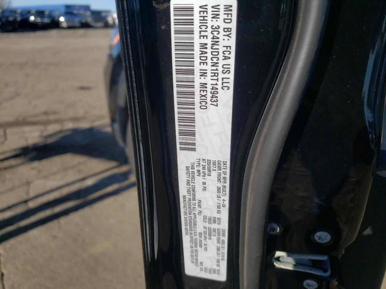2024 JEEP COMPASS LIMITED VIN:3C4NJDCN1RT149437