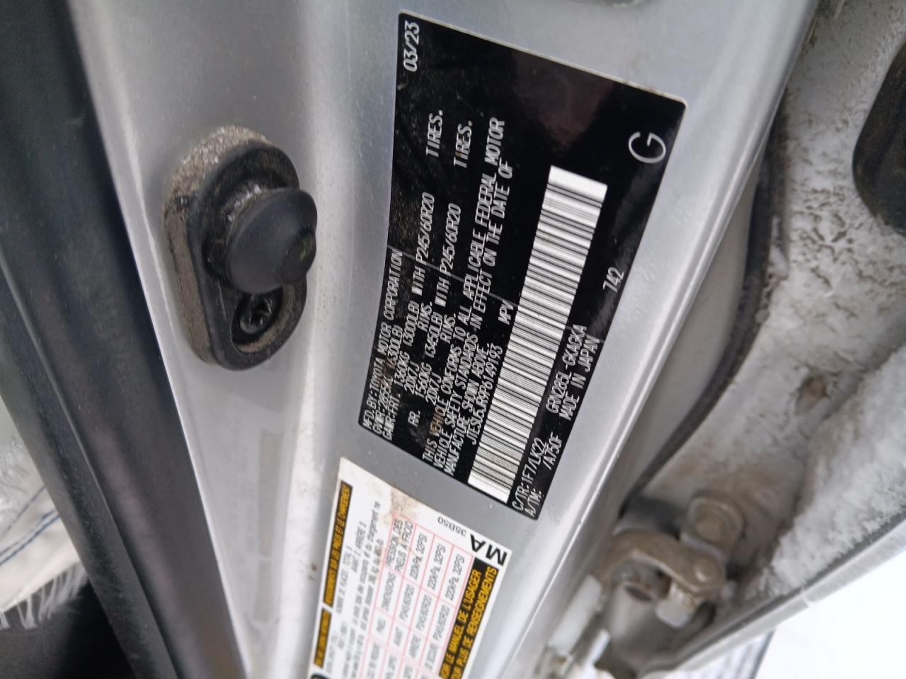 2023 TOYOTA 4RUNNER SE VIN:JTESU5JR9P6149193