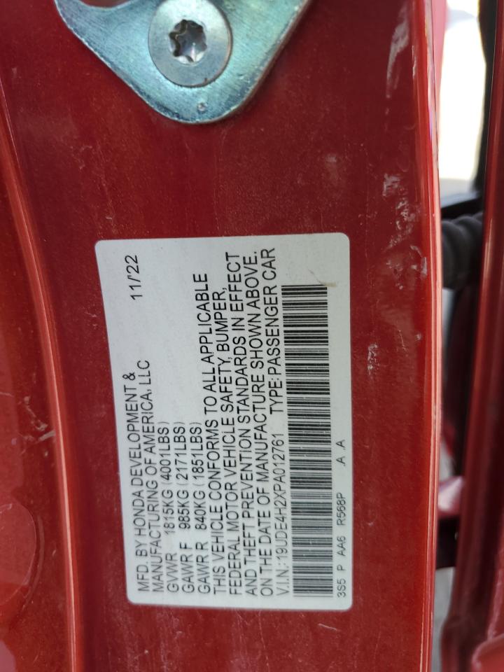 2023 ACURA INTEGRA VIN:19UDE4H2XPA012761