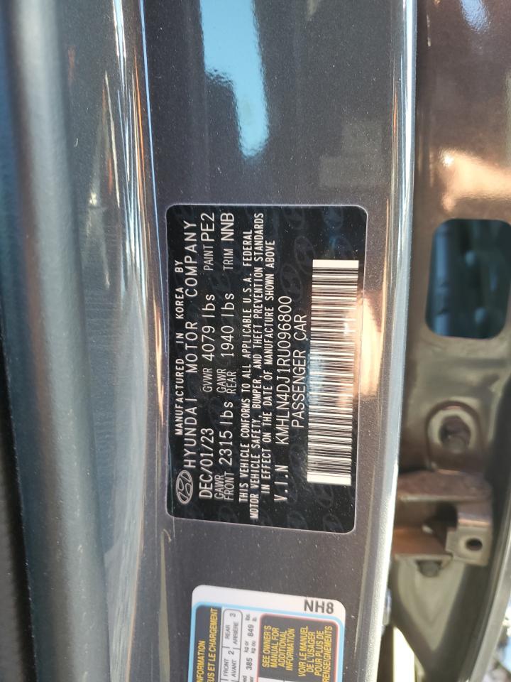 2024 HYUNDAI ELANTRA LIMITED VIN:KMHLN4DJ1RU096800