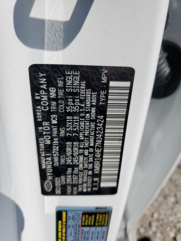 2022 HYUNDAI PALISADE SE VIN:KM8R14HE7NU423424