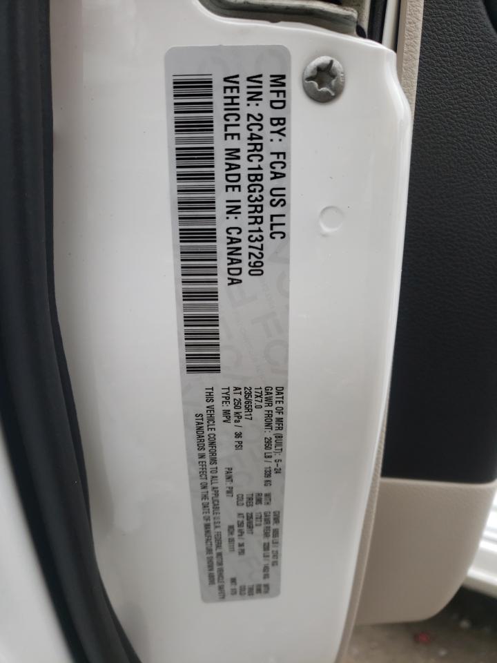 2024 CHRYSLER PACIFICA TOURING L VIN:2C4RC1BG3RR137290