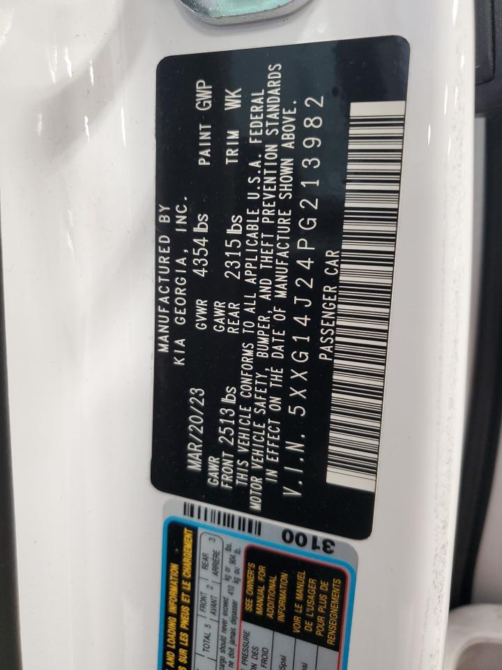 2023 KIA K5 LXS VIN:5XXG14J24PG213982