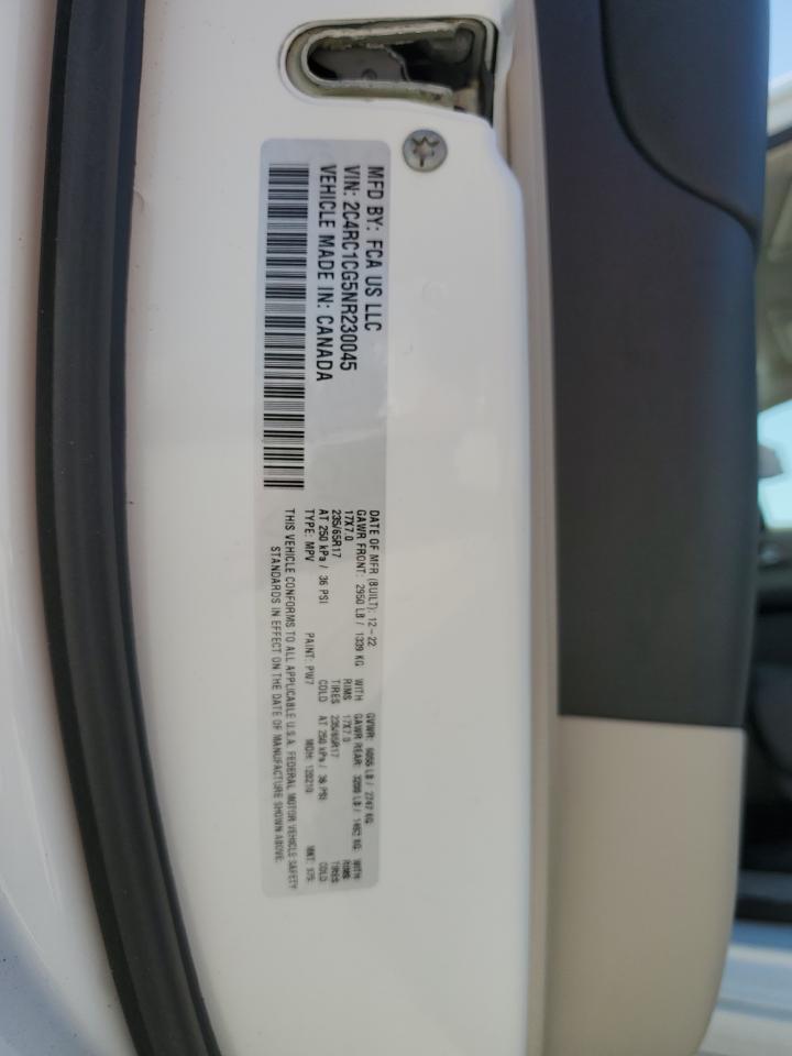 2022 CHRYSLER VOYAGER LX VIN:2C4RC1CG5NR230045