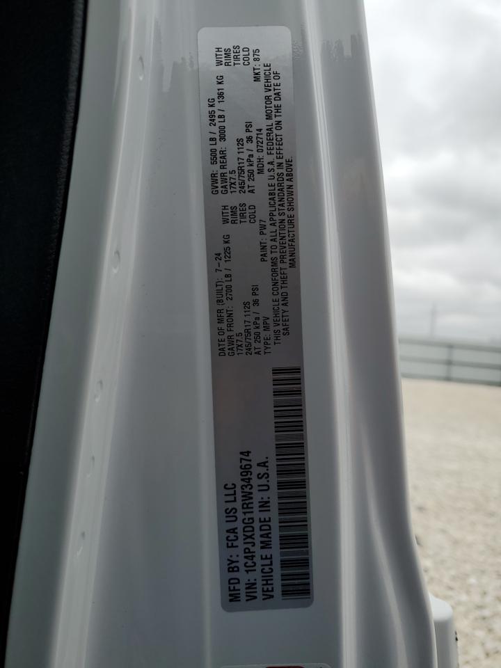 2024 JEEP WRANGLER SPORT VIN:1C4PJXDG1RW349674