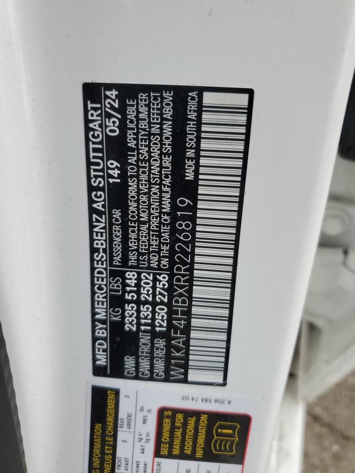 2024 MERCEDES-BENZ C 300 4MATIC VIN:W1KAF4HBXRR226819