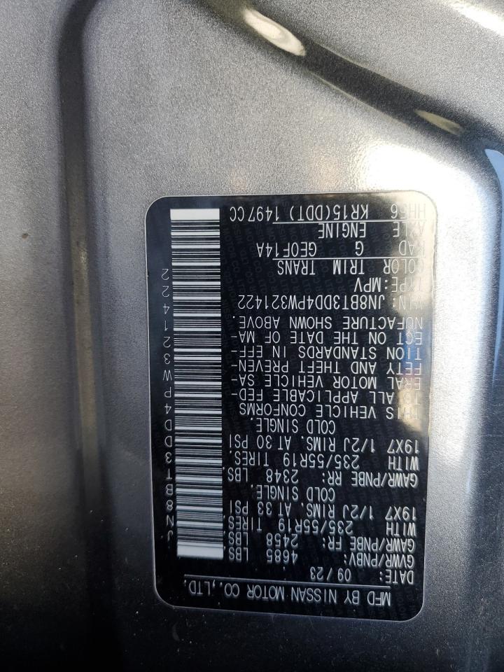 2023 NISSAN ROGUE PLATINUM VIN:JN8BT3DD4PW321422