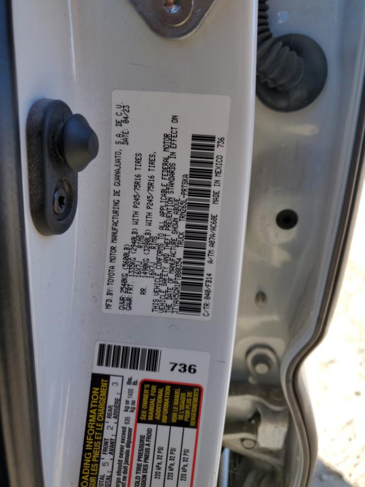 2023 TOYOTA TACOMA DOUBLE CAB VIN:3TYAX5GN1PT080354