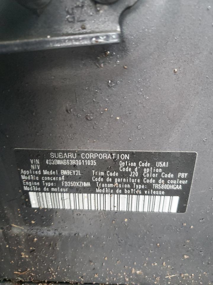 2024 SUBARU LEGACY VIN:4S3BWAB63R3011035