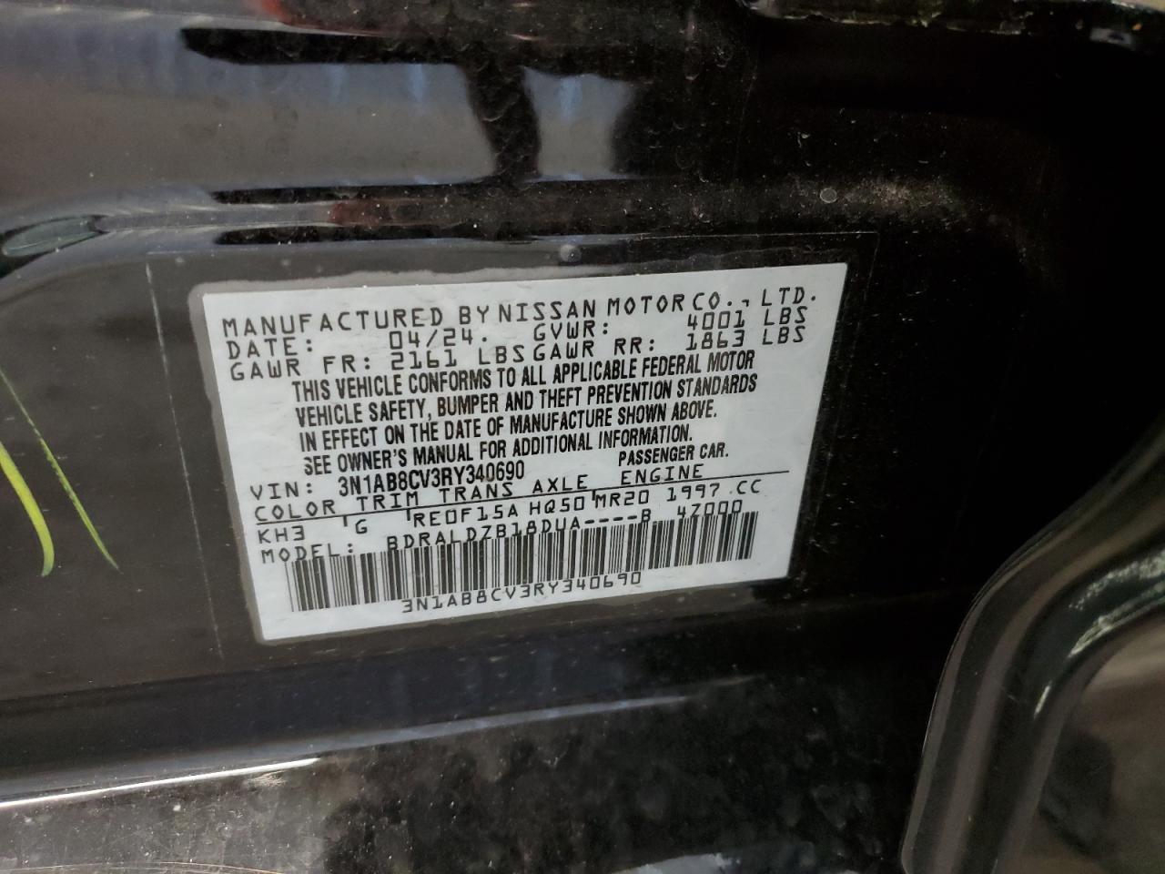 2024 NISSAN SENTRA SV VIN:3N1AB8CV3RY340690