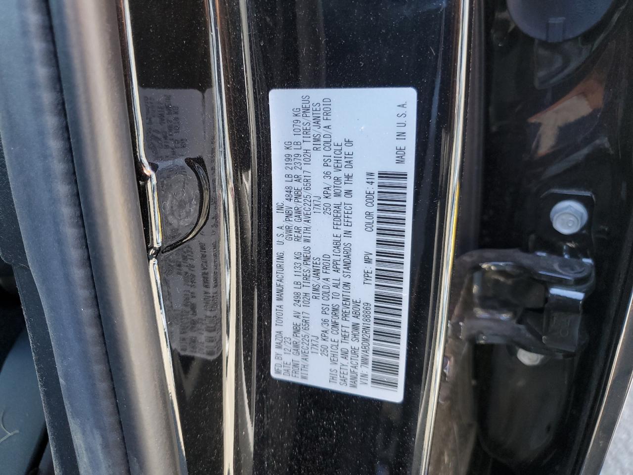 2024 MAZDA CX-50 PREMIUM VIN:7MMVABDM2RN188869
