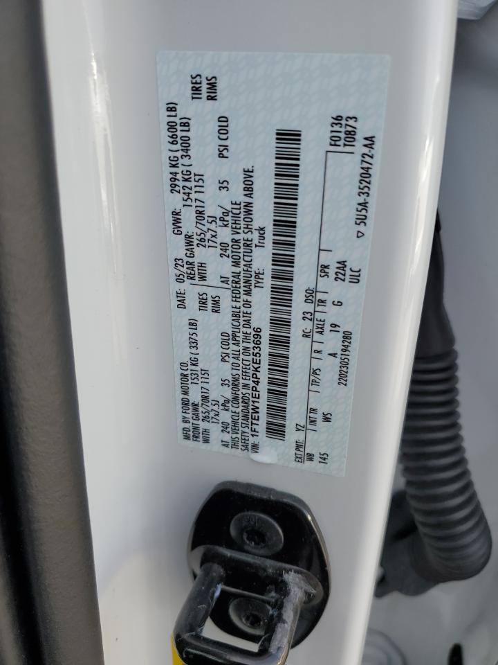 2023 FORD F150 SUPERCREW VIN:1FTEW1EP4PKE53696