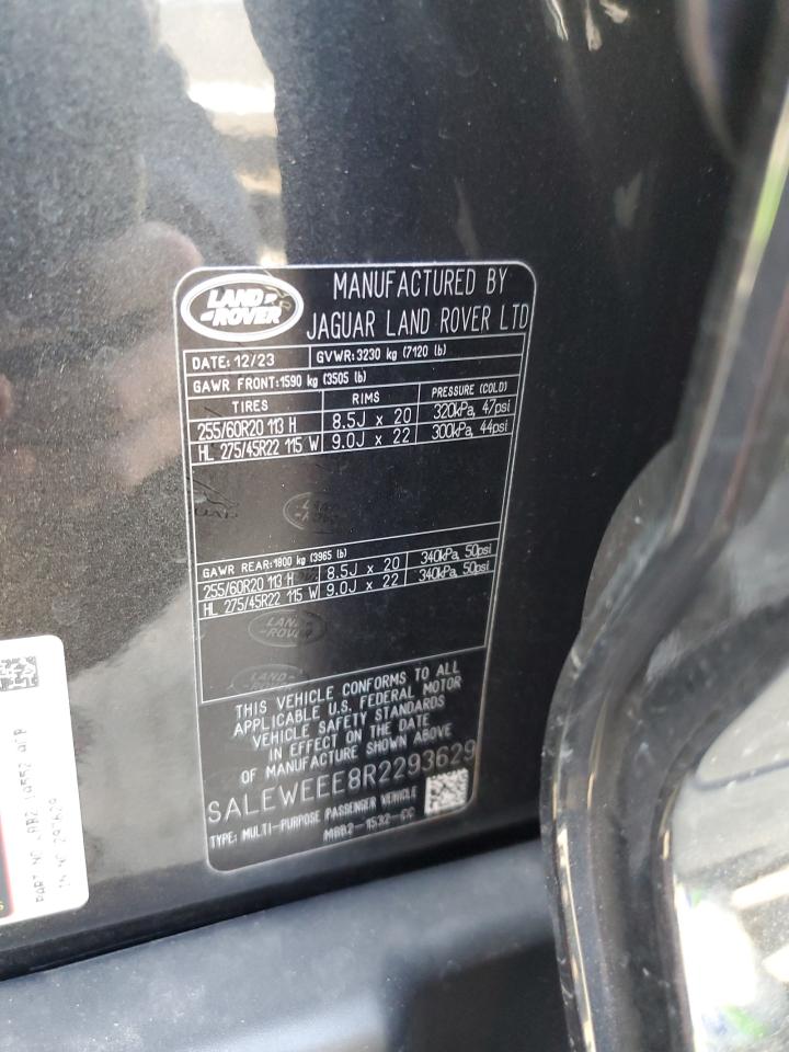 2024 LAND ROVER DEFENDER 110 CARPATHIAN EDITION VIN:SALEWEEE8R2293629