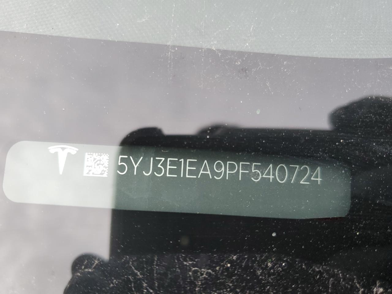 2023 TESLA MODEL 3 VIN:5YJ3E1EA9PF540724