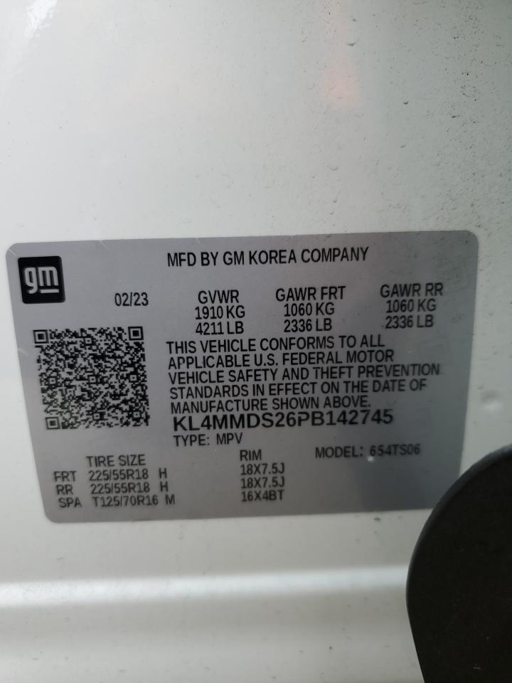 2023 BUICK ENCORE GX SELECT VIN:KL4MMDS26PB142745