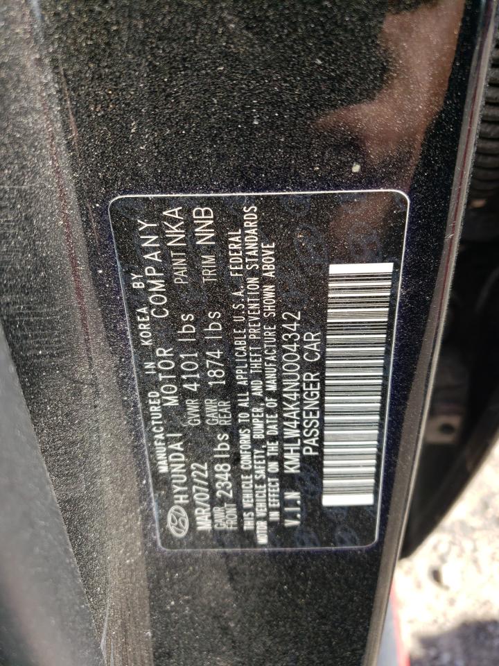 2022 HYUNDAI ELANTRA N VIN:KMHLW4AK4NU004342
