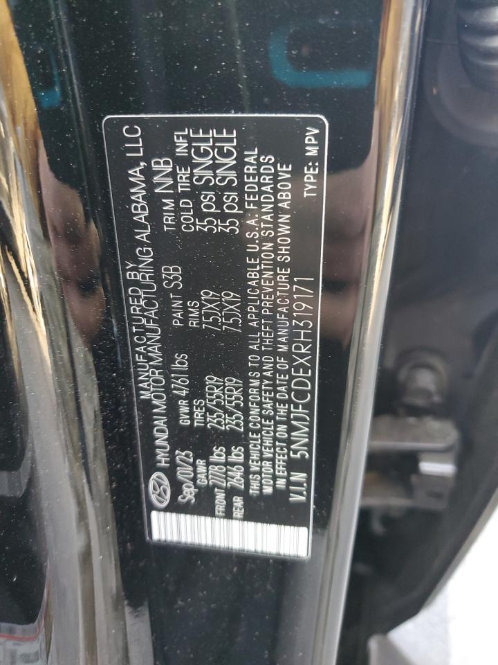 2024 HYUNDAI TUCSON SEL VIN:5NMJFCDEXRH319171