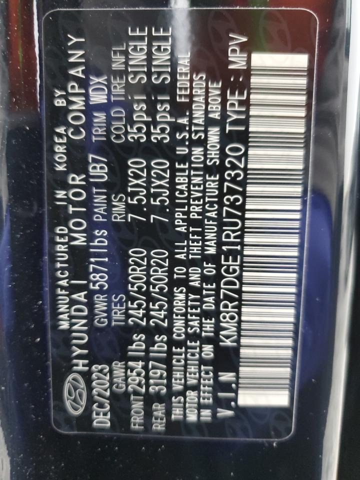 2024 HYUNDAI PALISADE CALLIGRAPHY VIN:KM8R7DGE1RU737320