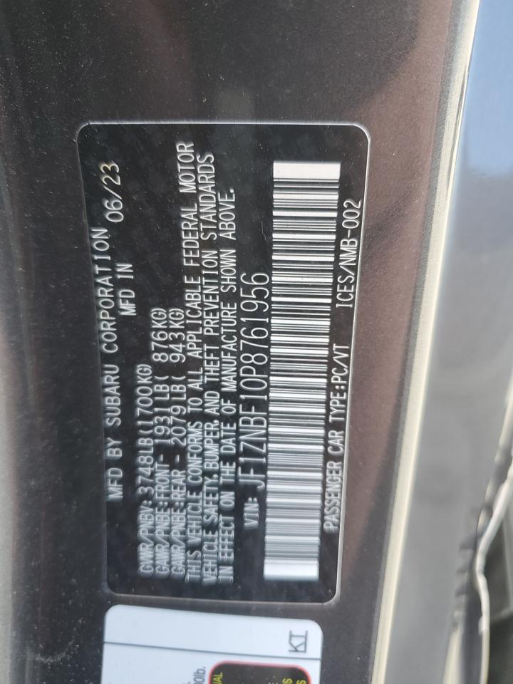 2023 TOYOTA GR 86 PREMIUM VIN:JF1ZNBF10P8761956