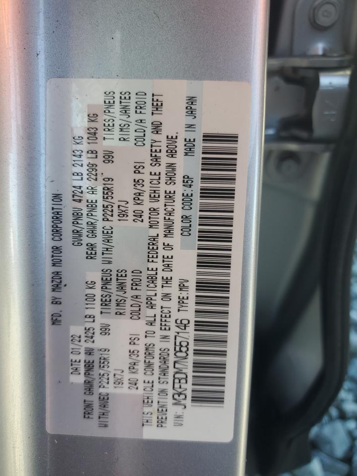 2022 MAZDA CX-5 PREMIUM VIN:JM3KFBDM7N0557146