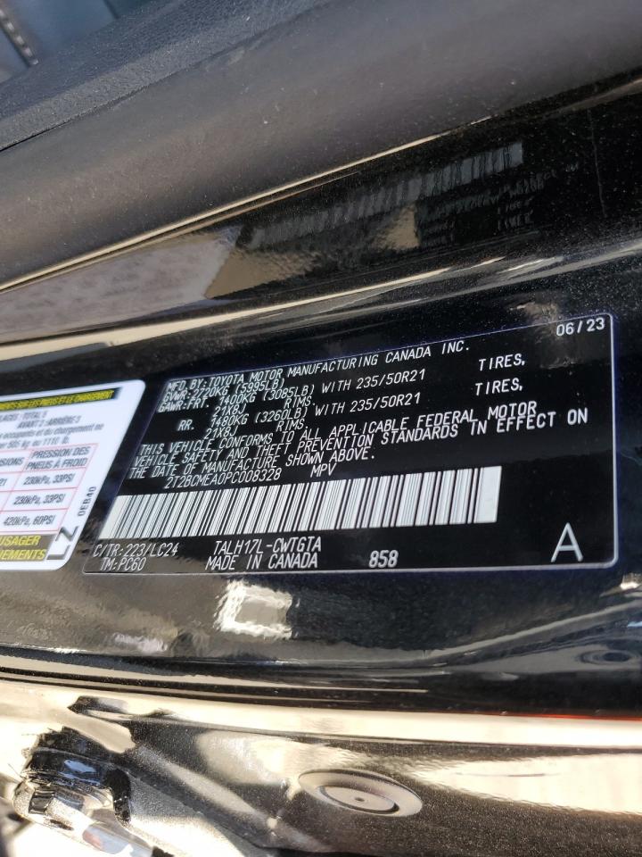 2023 LEXUS RX 500H F SPORT VIN:2T2BCMEA0PC008328