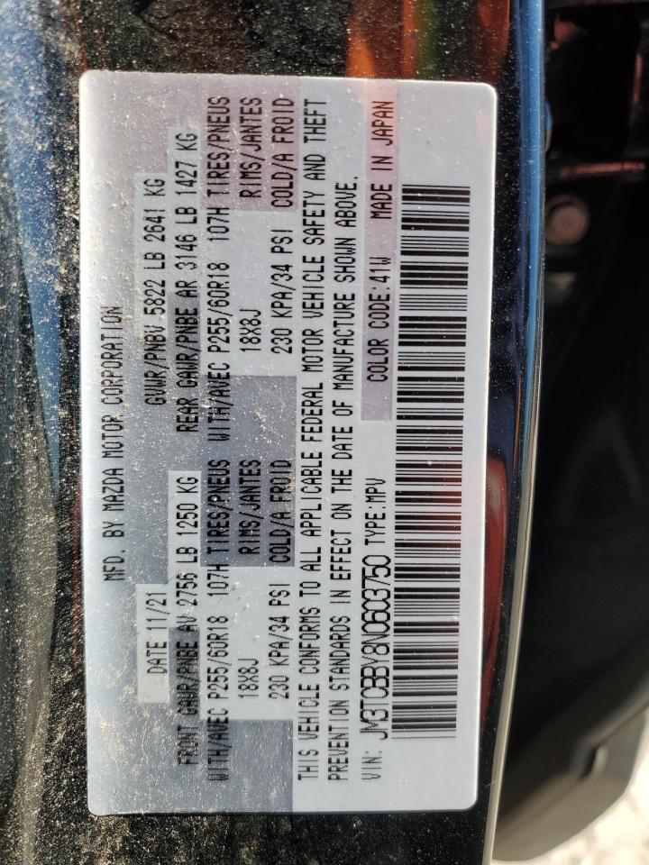 2022 MAZDA CX-9 SPORT VIN:JM3TCBBY8N0603750