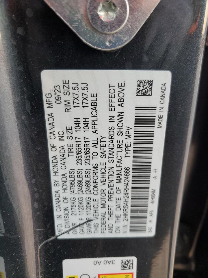 2024 HONDA CR-V LX VIN:2HKRS4H24RH424666